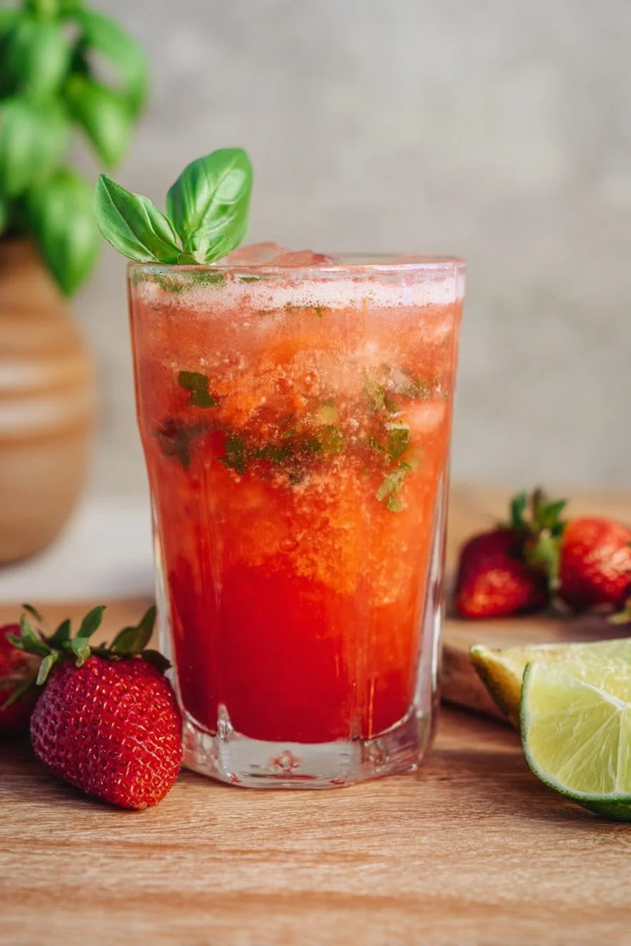 Strawberry Basil Mocktail