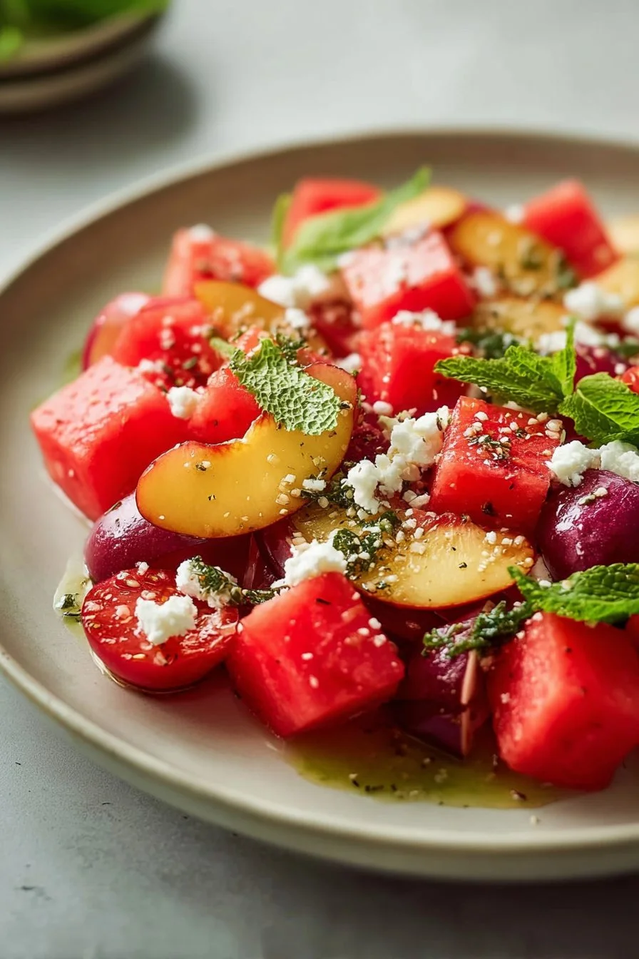 Watermelon Peach Salad: A Refreshing Summer Delight
