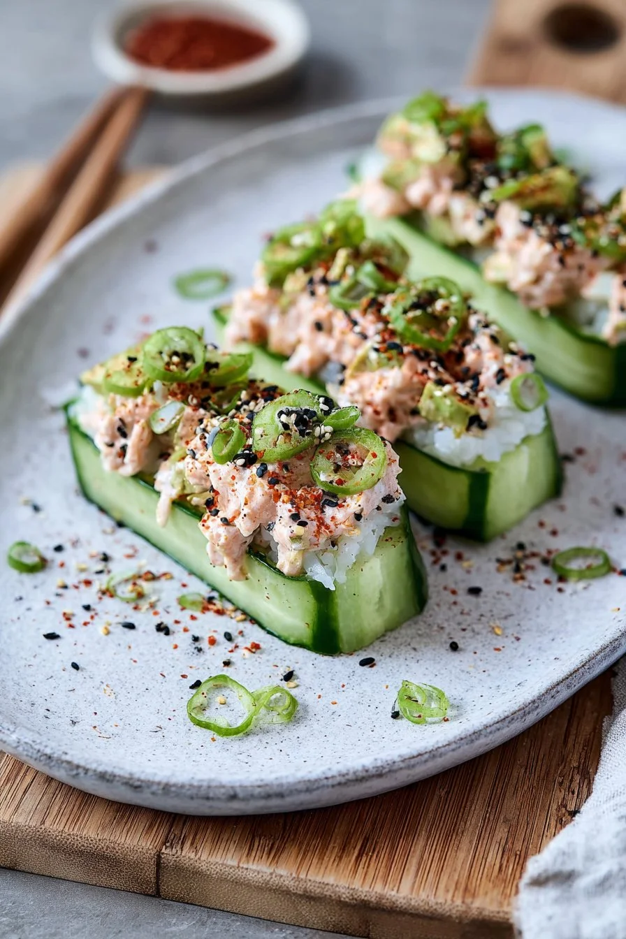Cucumber Sushi Boats