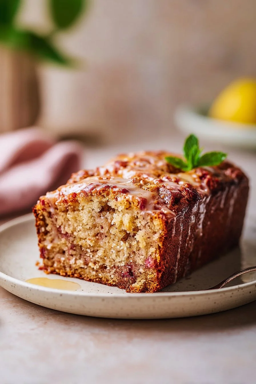 Delicious Lemon Rhubarb Bread - thegirlskitchen
