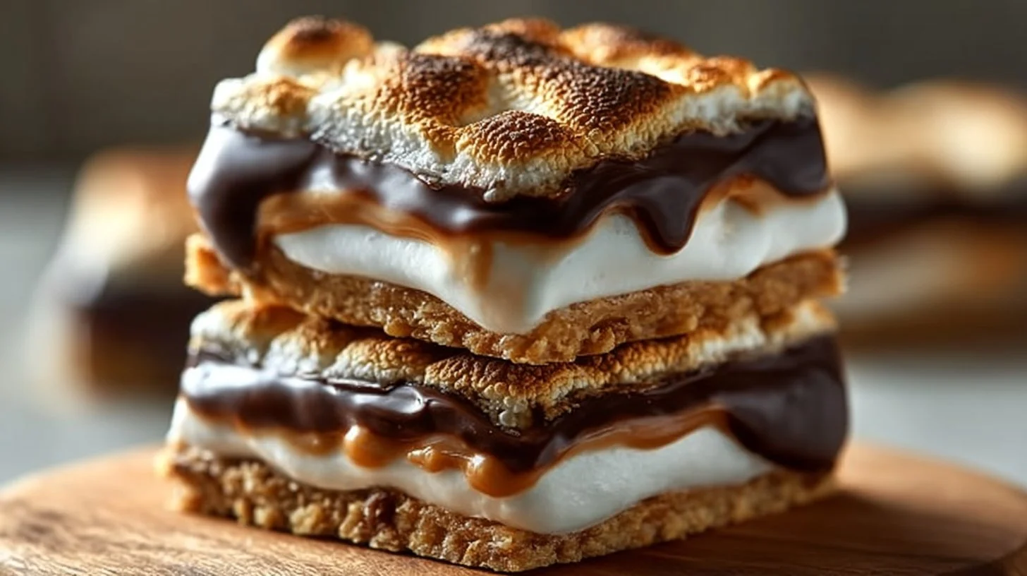 Delicious easy S'mores Bars made with chocolate, marshmallows, and graham crackers.