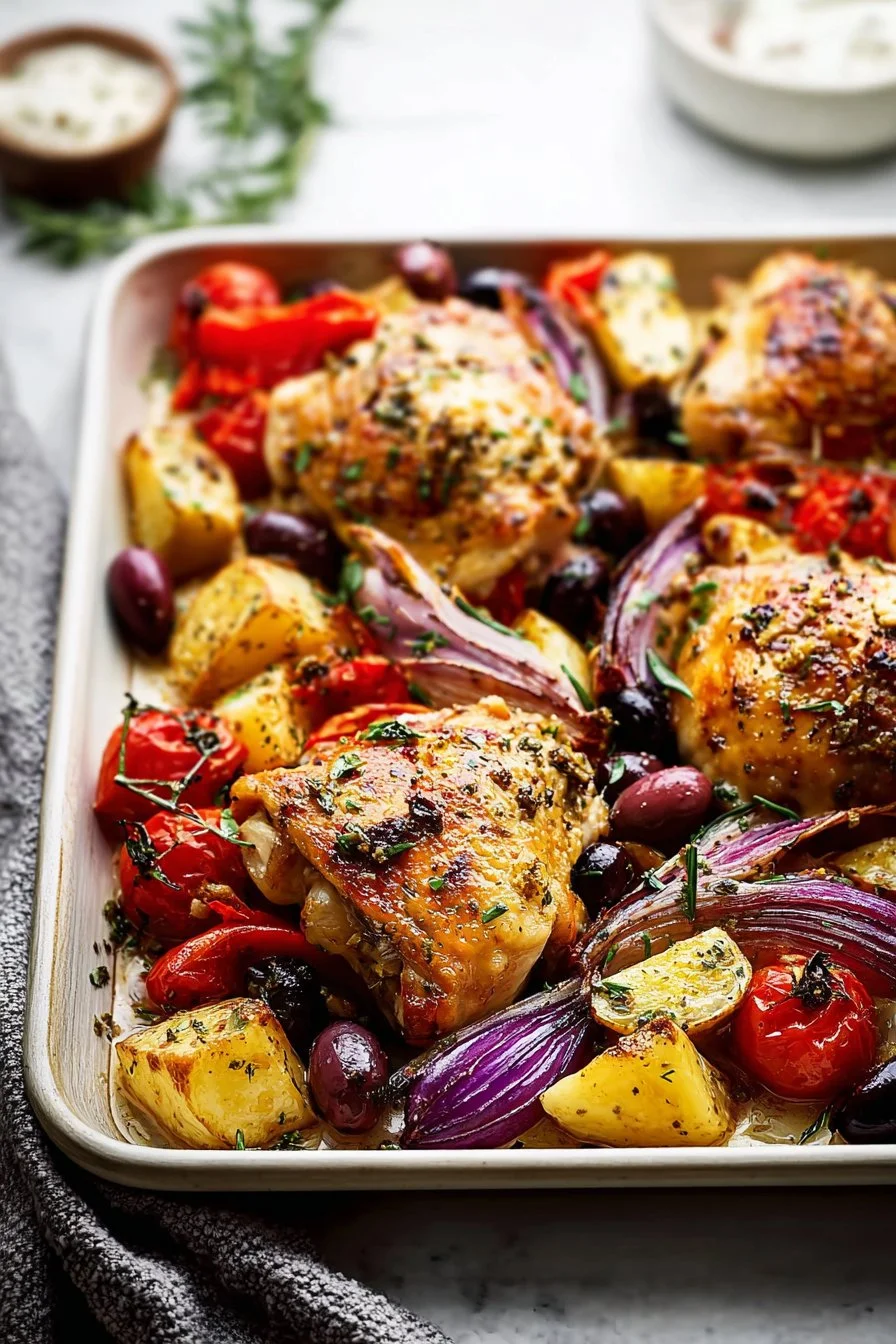 Greek Sheet Pan Chicken Dinner