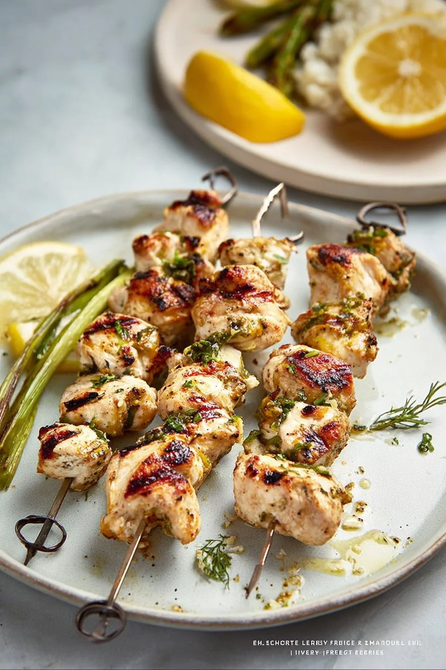 Grilled Lemon Chicken Skewers