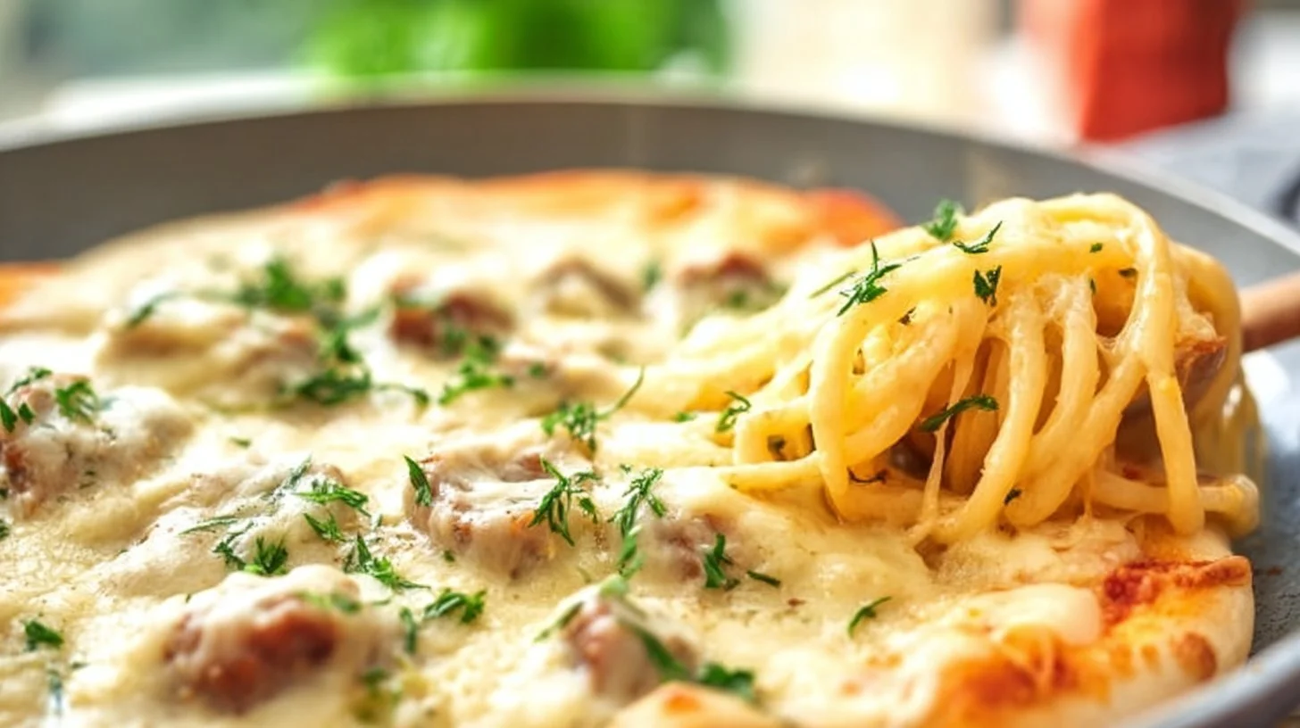 Delicious homemade pizza topped with fresh ingredients and melted cheese