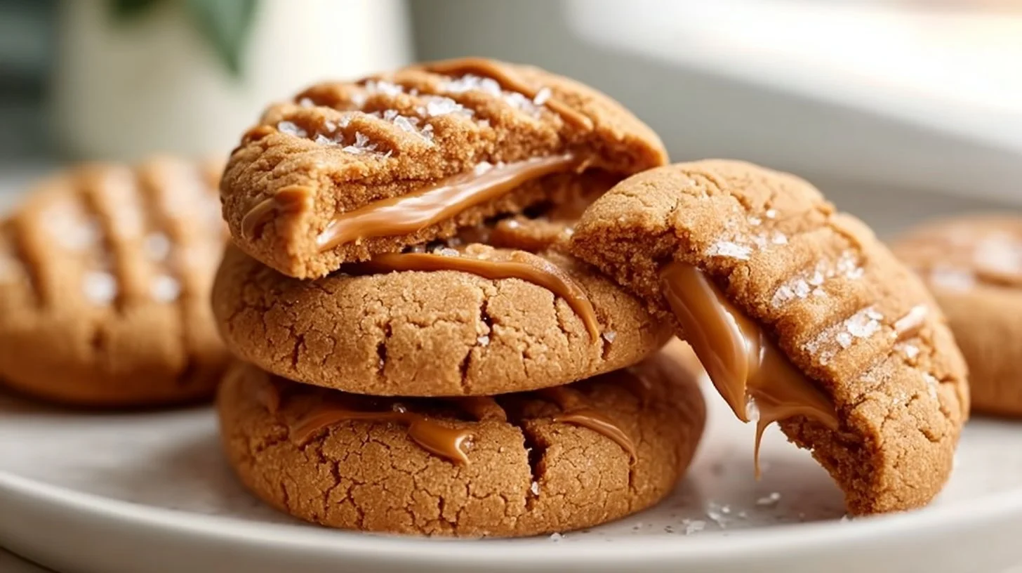 Delicious homemade Biscoff cookie butter biscuits on a plate