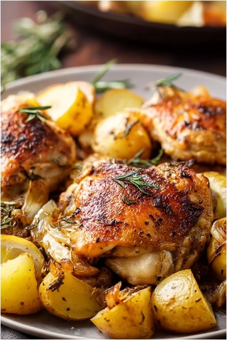 Sheet Pan Lemon Garlic Chicken and Potatoes