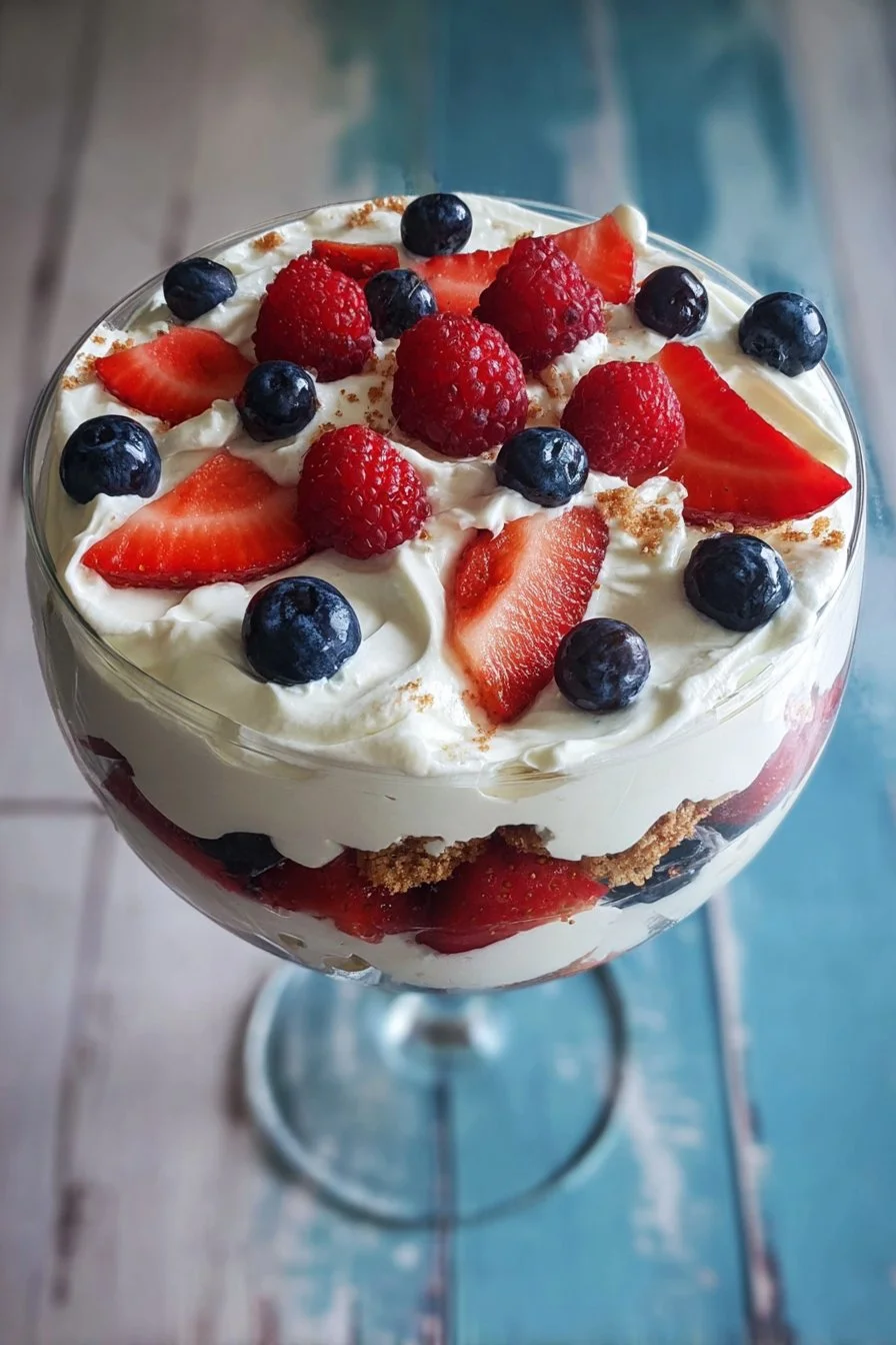 Patriotic Berry Trifle