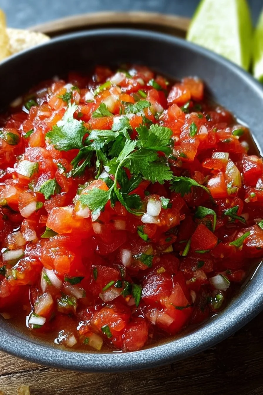 Salsa de style restaurant frais