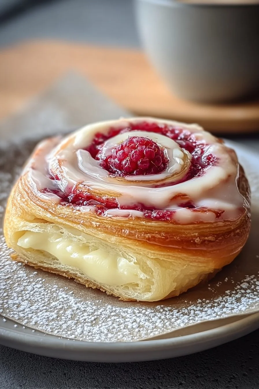 Sugar Raspberry Danish Bun