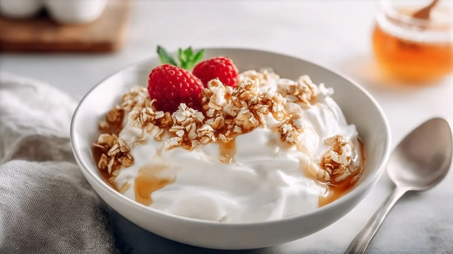Yaourt maison délicieux et facile à préparer pour le petit-déjeuner